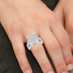 10K 1.00CT DIAMOND CINDERELLA RING Size-8