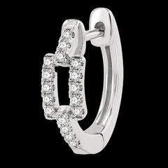 10K 0.20ct Diamond Paperclip Earrings
