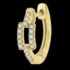 10K 0.20ct Diamond Paperclip Earrings