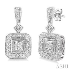 925 0.05CT Diamond Silver Fashion Earrings