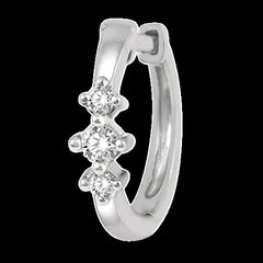 10K 0.15ct Diamond Hoop Earrings