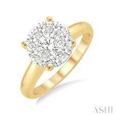 14K 0.50ct Diamond-Cluster LoveBright Ring