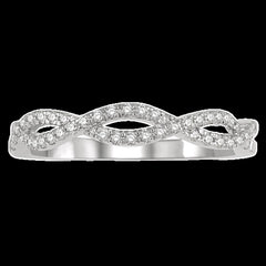 14K 0.20ct Swirl-Twisted Wedding Band