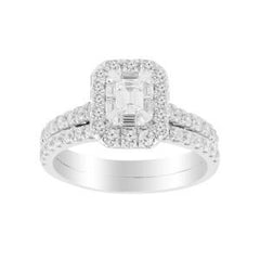 14K 1.35ct Dia Solitaire Emerald-Ring
