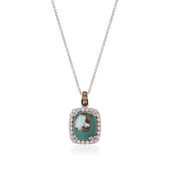 14K 0.55ct-Dia 6.00ct-Aquaprase LeVian Pendant