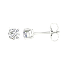 14K 0.50ct H-Color/VS-Clarity Lab-Diamond Round-Earrings
