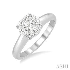 14K 0.12ct Diamond-Cluster LoveBright Ring