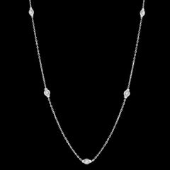 14K 1.00CT DIAMOND STATION NECKLACE