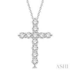 14k 1.50ct Diamond Cross Pendant