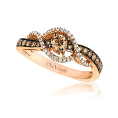 14K 0.23ct/Ctr 0.37ct/Side LeVian Ring