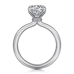 14K 0.05ct-Diamond 3.43CZ Semi-Mount