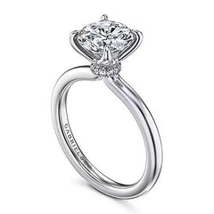 14K 0.05ct-Diamond 3.43CZ Semi-Mount