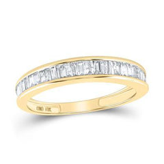 10K 0.22ct Diamond Bagguette-Channel Band