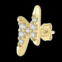 10K 0.10ct Diamond Cluster Earrings