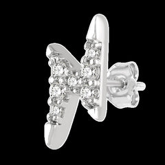10K 0.10ct Diamond Cluster Earrings