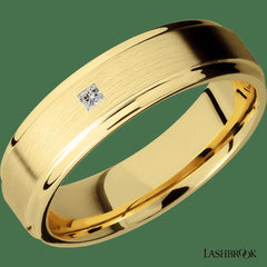14K Yellow Gold with Satin , Polish Finish