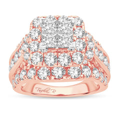 14K 4.53ct Diamond Cluster Ring