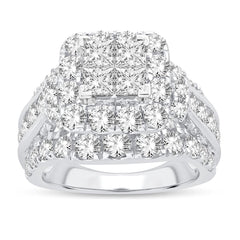 14K 4.53ct Diamond Cluster Ring