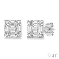 10k .12ct-Diamond Baguette Ring Size-7