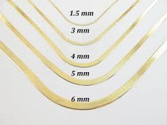 10K 8MM 18" S HERRINGBONE CHAIN