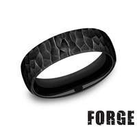 Tantalum Grey-Hammered 6.5mm-Size10 Men's Benchmark Band