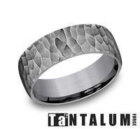 Tantalum Grey-Hammered 6.5mm-Size10 Men's Benchmark Band