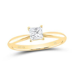 14K 0.33ct Diamond Solitaire Princess-Ring