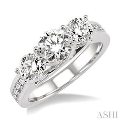 14K 1.50ct Diamond Past-Present-Future Ring