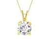 14K 0.25ct Diamond Solitaire Round-Pendants