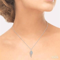 925 0.05CT-Diamond Angel Wing Pendant