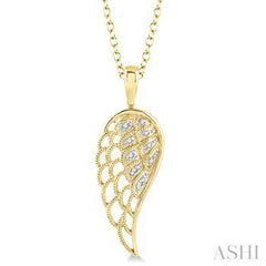 925 0.05CT-Diamond Angel Wing Pendant