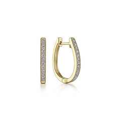 14K 0.50ct Diamond Hoop Earrings