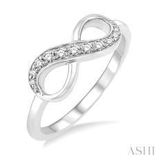 10K 0.15ct Diamond Infinity Ring