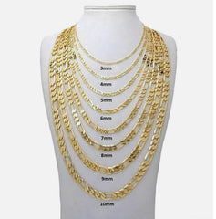 10K 4.5mm 28" Figaro Chain