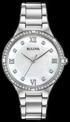 Bulova Ladies Mother-of-Pearl Crystal Watch