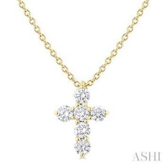 10K 0.15ct Diamond Cross Pendant
