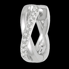 10K 0.10ct Diamond Hoop Earrings