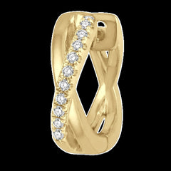 10K 0.10ct Diamond Hoop Earrings