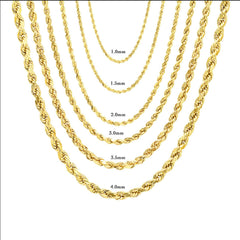 10K 4mm 24" H Rope Chain