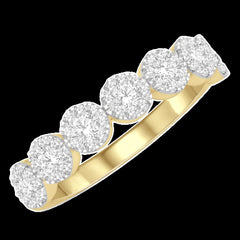 14K 0.50ct Diamond Cluster Band