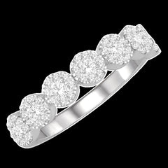 14K 0.50ct Diamond Cluster Band