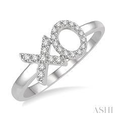 10k .15ct Diamond XO Ring