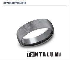 Tantalum 6.5mm Size-12 Wirebursh Wedding-Band