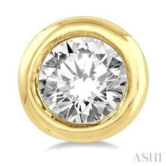 10K 0.10CT Diamond Bezel Petite Stud  Earrings