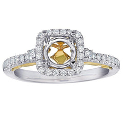 14K 0.52ct Diamond Prong-Set Semi-Mount
