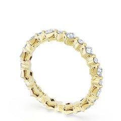 18K 3.7mm 0.51Ct-Diamond 1/2-way Wedding-Band