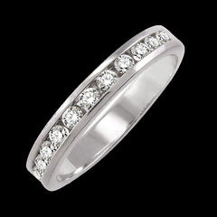 14k .25ct-Round-Diamond Channel-Set Wedding-Band Size-6.25