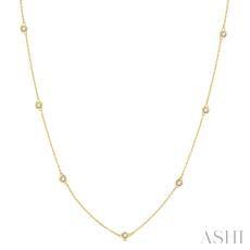 14k 0.33ct-Diamond Petite Station Necklace