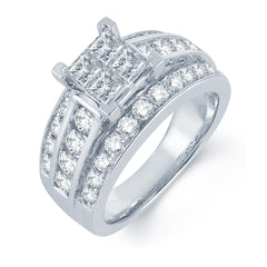14K 2.62ct Diamond Cluster Ring
