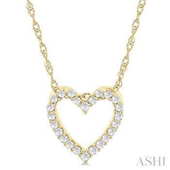 10K 0.10CT  Diamond Heart Pendant